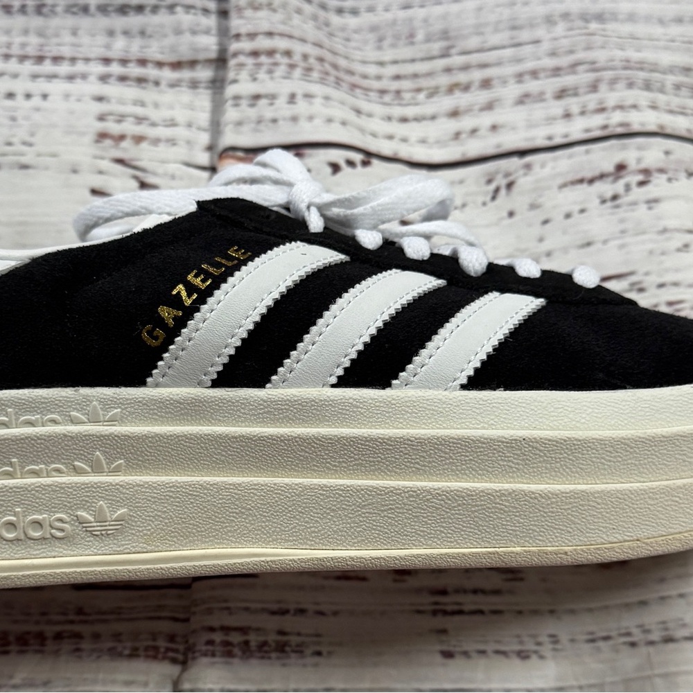 Adidas Gazelle Bold in Black and White womens size 5.5 NWOB - Picture 6 of 9
